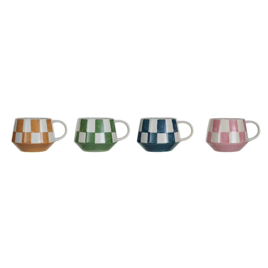 10 oz. Colorful Check Mug