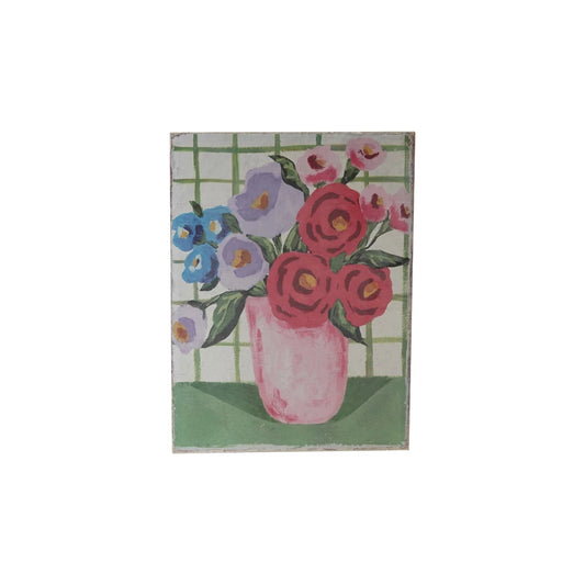 18"W x 24" Wall Canvas Flowers in Vase