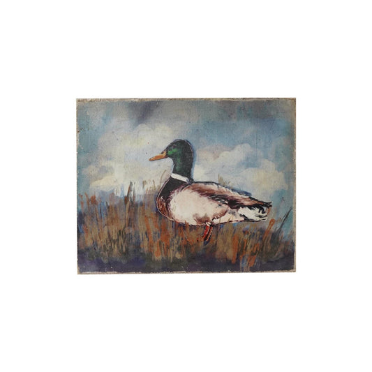 Distressed Duck Canvas Wall Decor