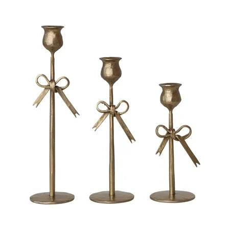 Iron Taper Bow Candlesticks
