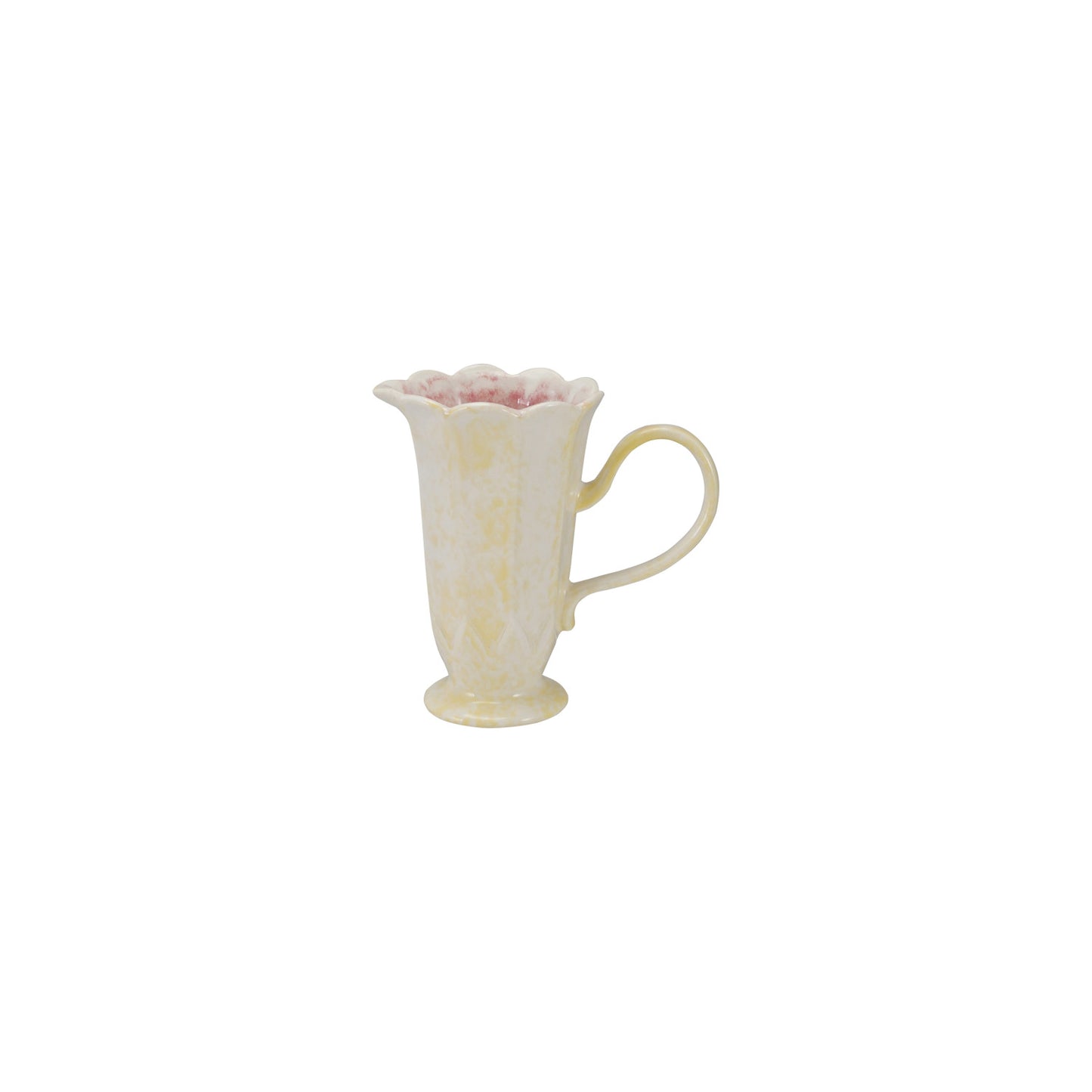 16 oz. Stoneware Flower Shaped Pitcher