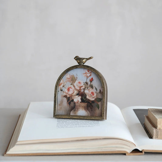 Arched Photo Frame with Bird