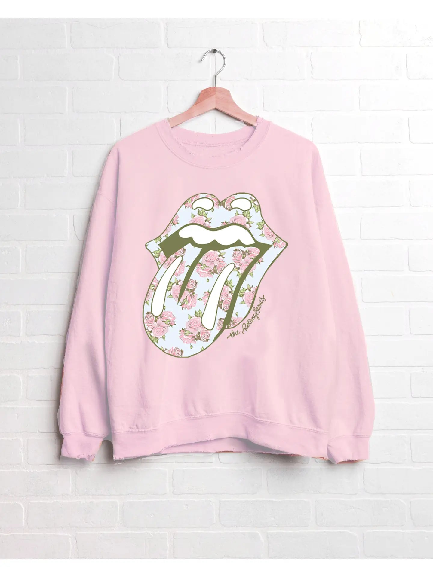 Floral Rolling Stones Sweatshirt