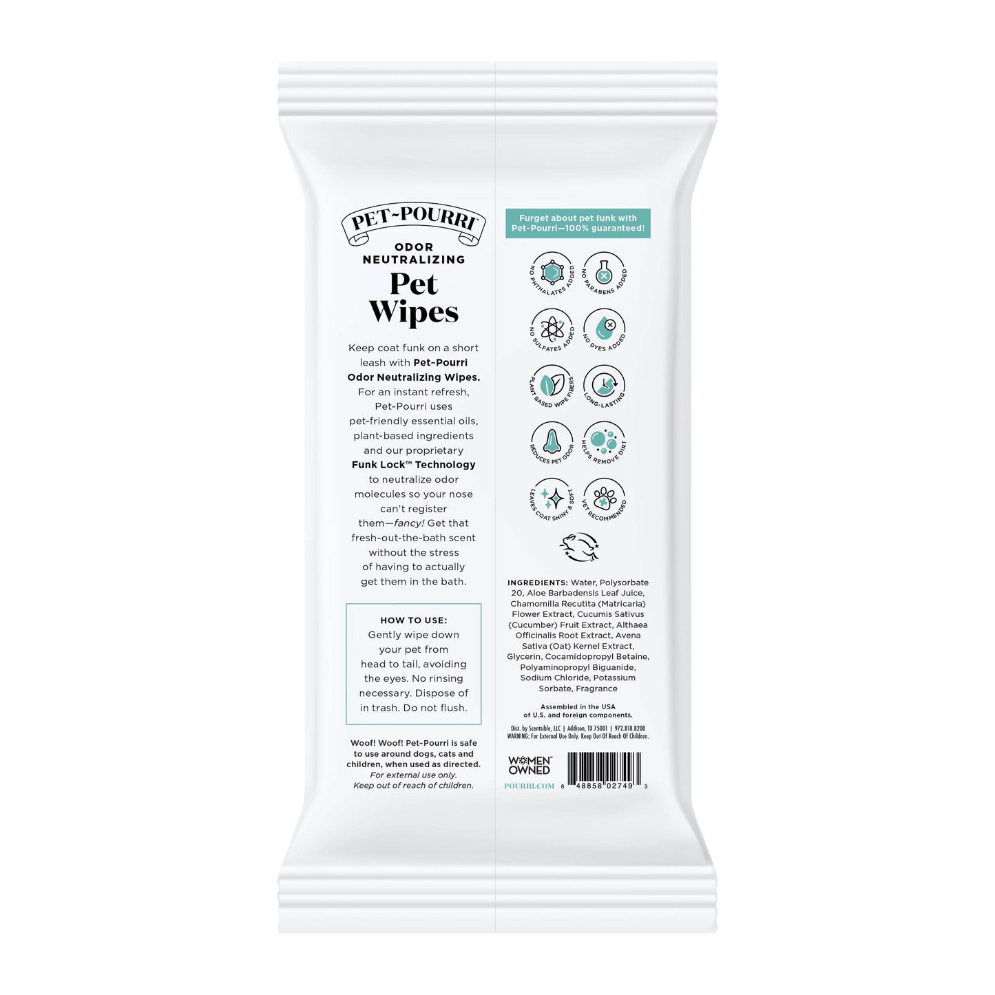 Pet~Pourri Pet Coat Wipes