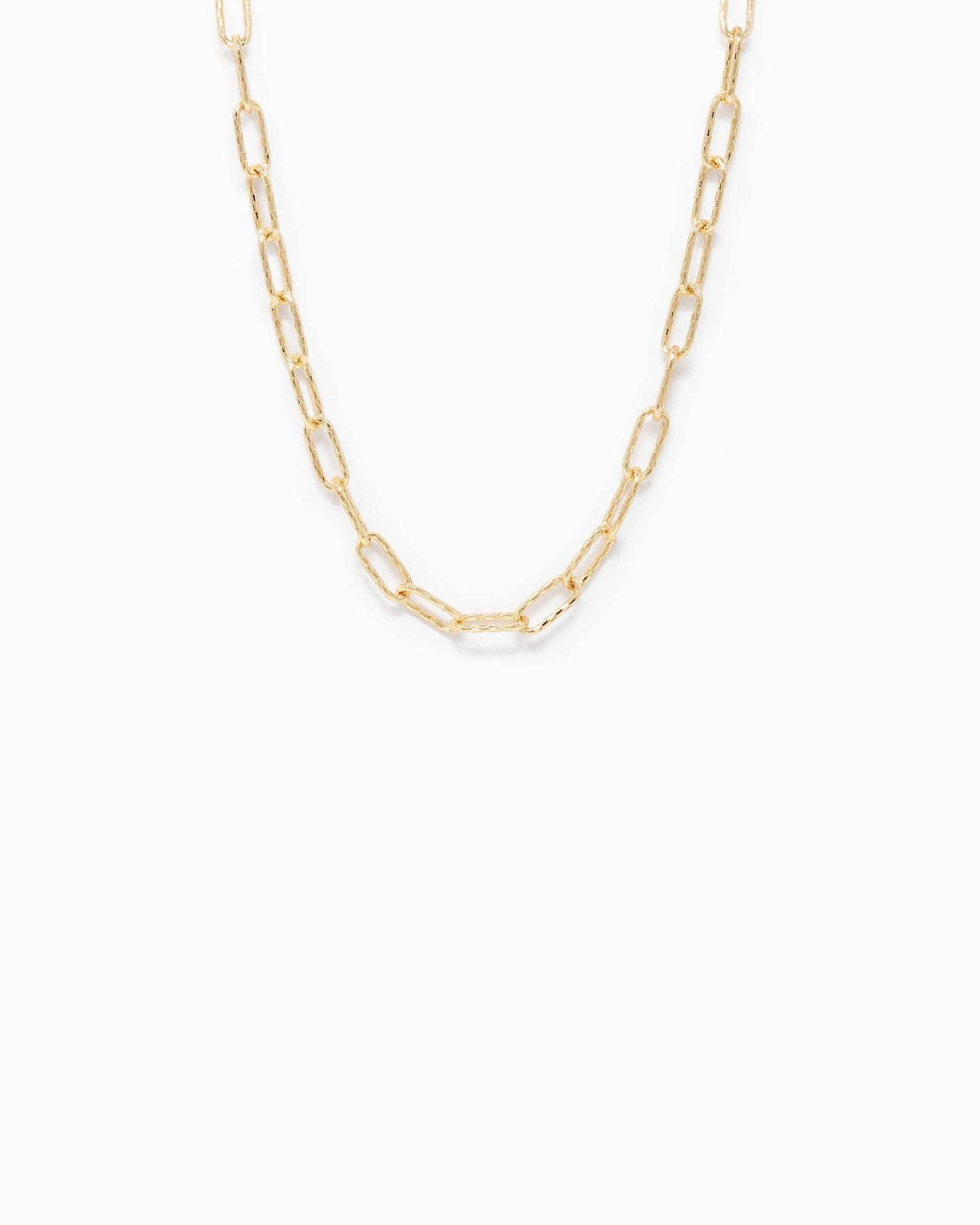 Textured Large Chain Necklace