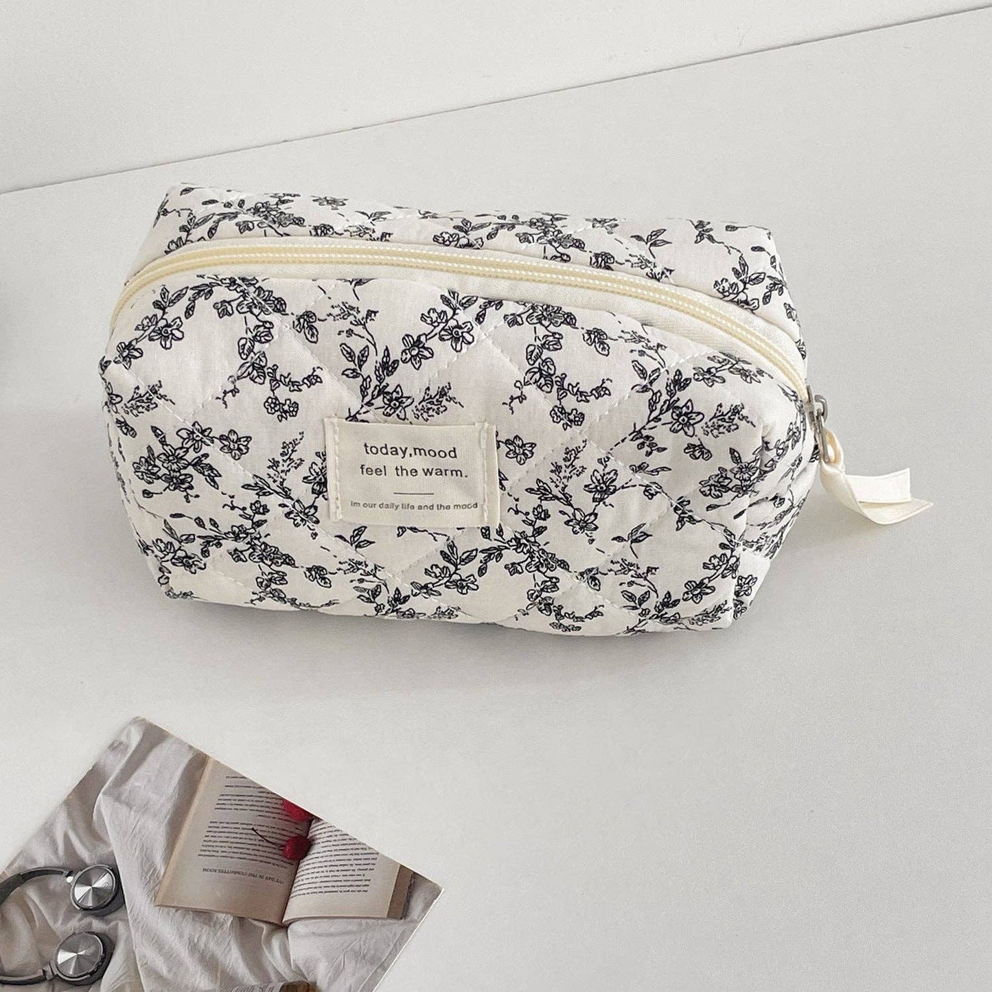 Floral Block Make Up Bag