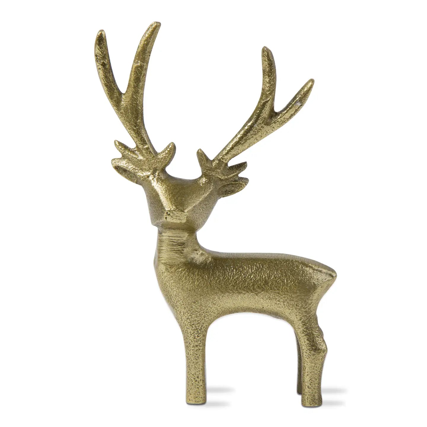 Gold Aluminum Reindeer Figurine