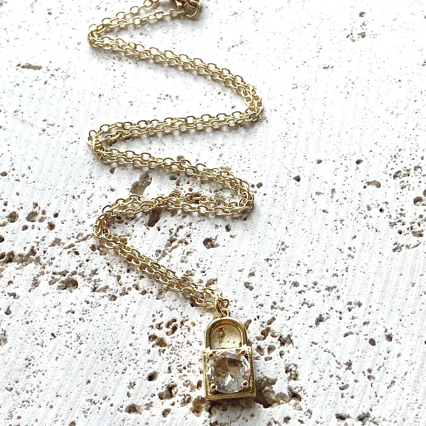 Crystal Lock Necklace