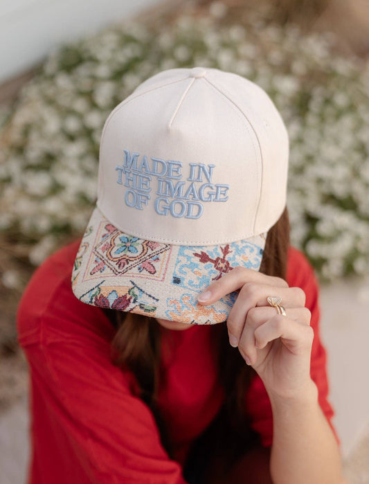 Floral "Image Of God" Embroidered Hat