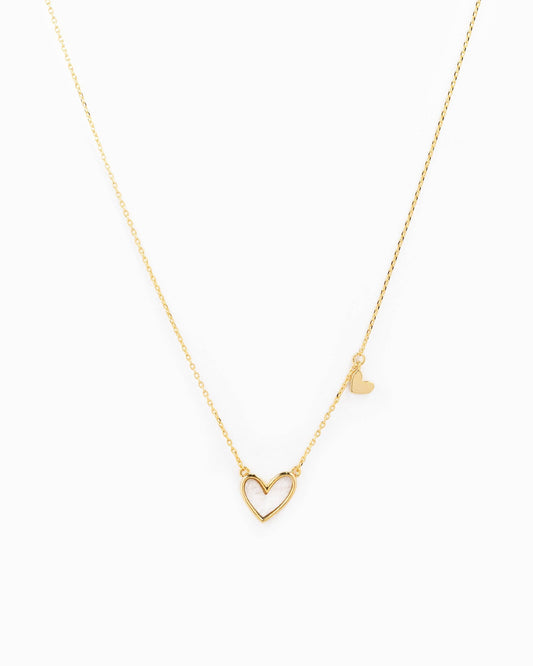 Asymmetrical Heart Station Necklace