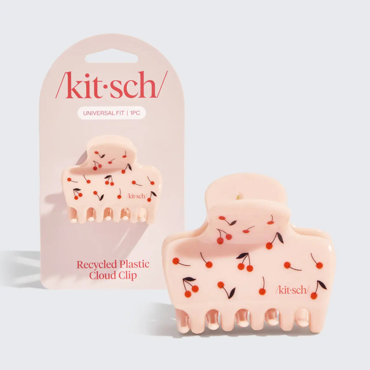 Cherry Print Plastic Medium Cloud Clip