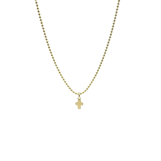 Baby Bliss Necklace with Luxe Cross 16"