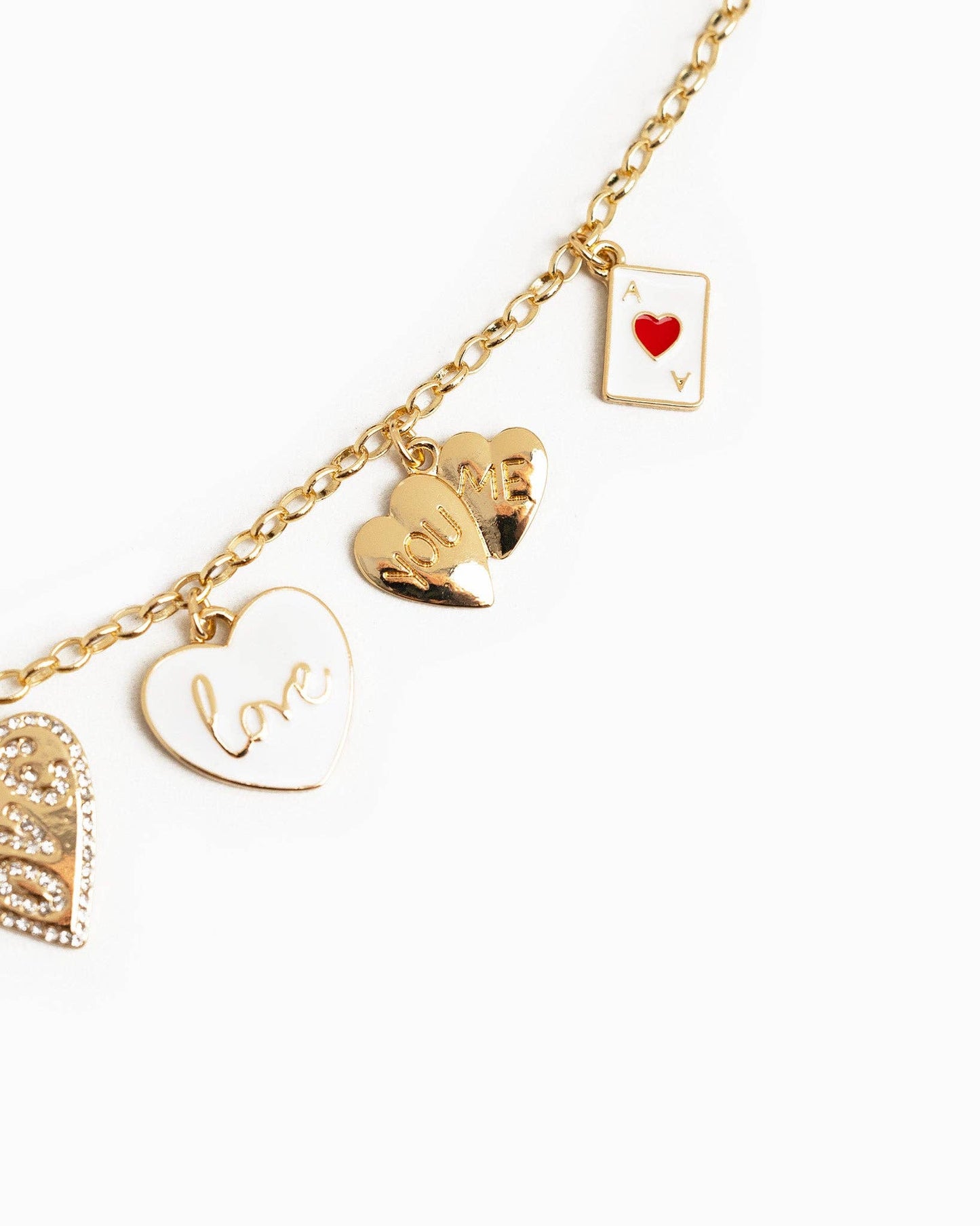 Multi Heart Charm Necklace