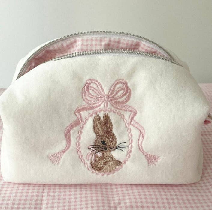 Pink Bow Makeup Bag