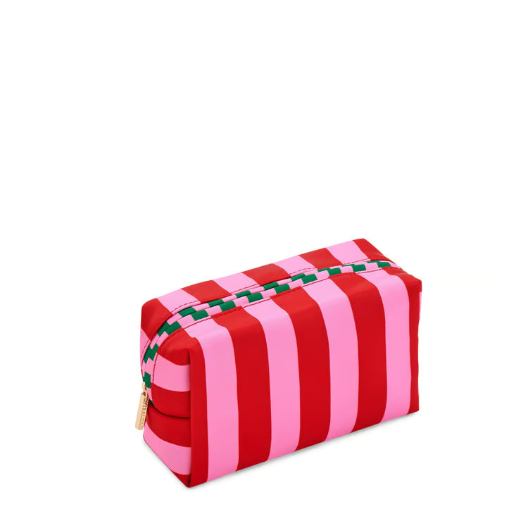 Red Striped Boxy Pouch