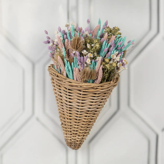 Rattan Cone Wall Basket