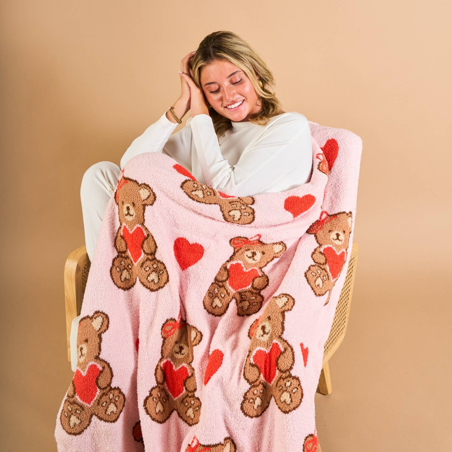 Teddy Bear Hugs Luxe Blanket
