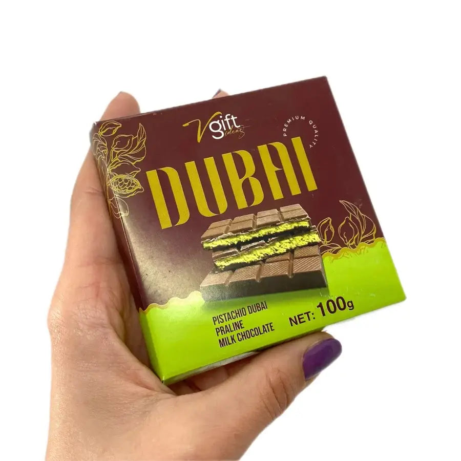 Pistachio Praline Dubai Chocolate Bar -100g