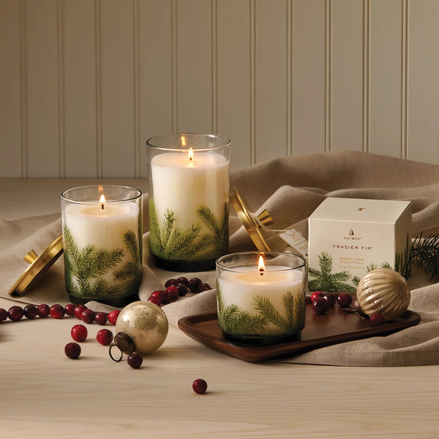 Pine Needle Luminary Candle