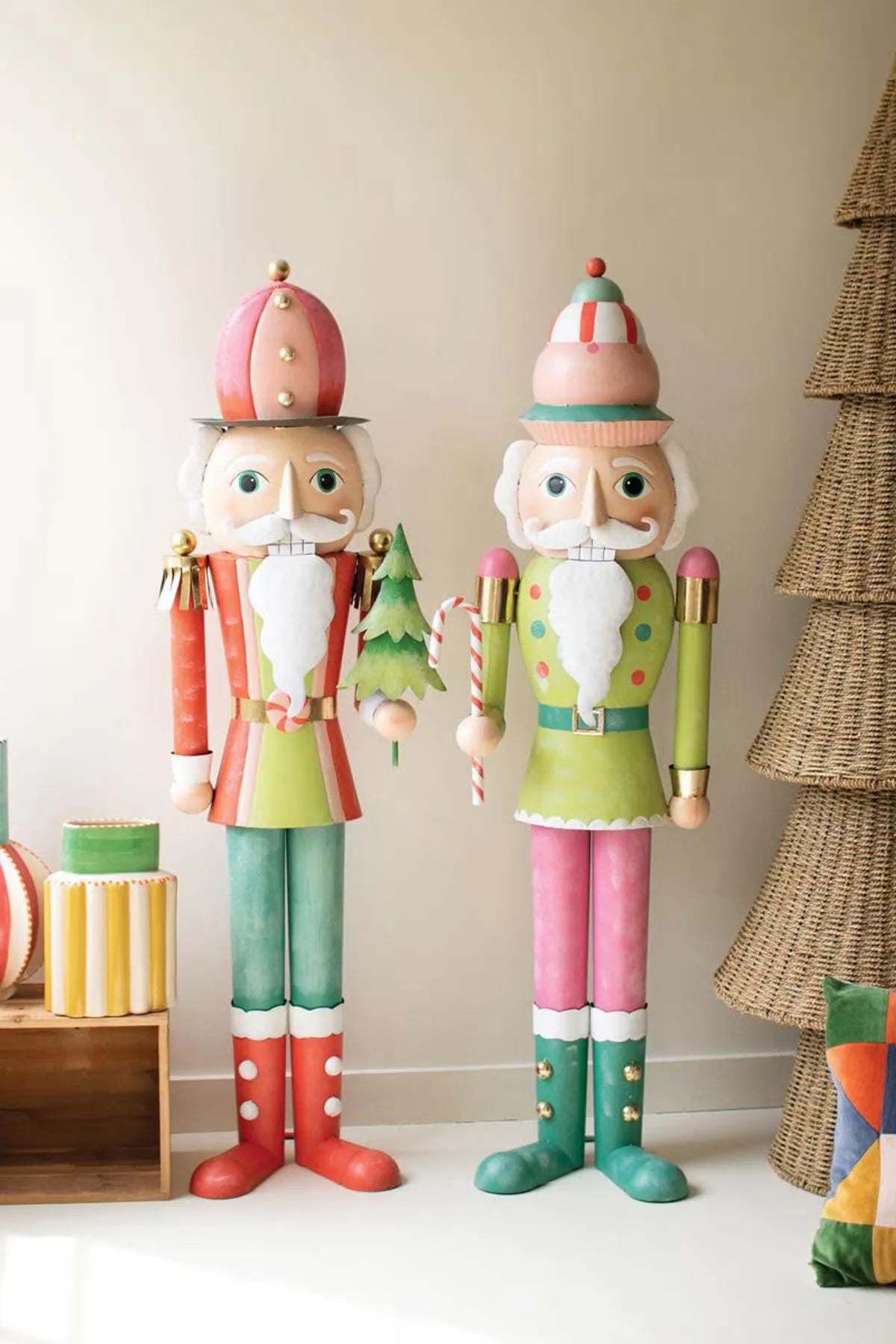 Life-Size Painted Metal Nutcrackers