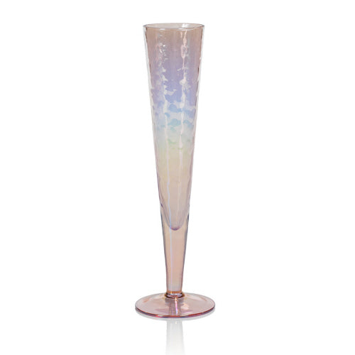 Pink Luster Champagne Flute