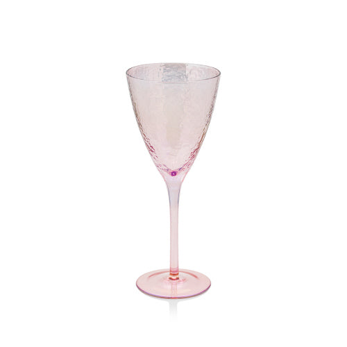 Pink Luster Wine Glass