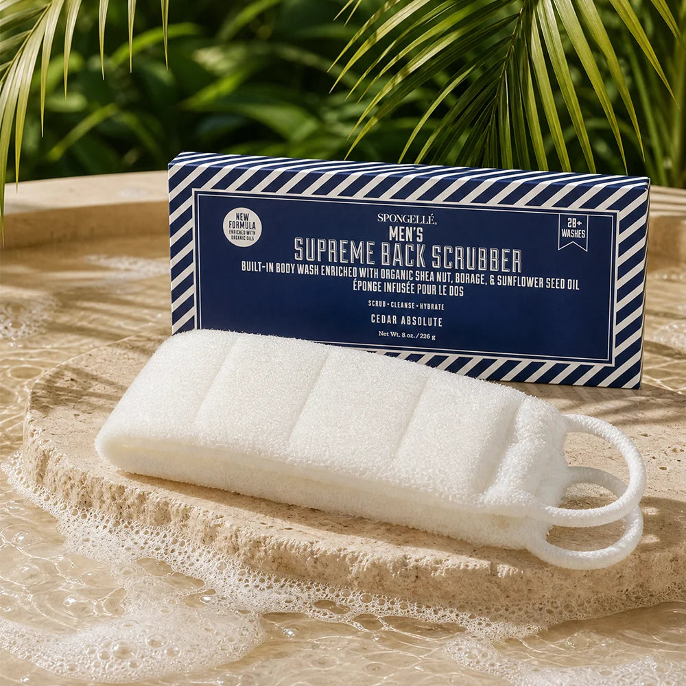 Men's Body Wash Infused Back Scrubber