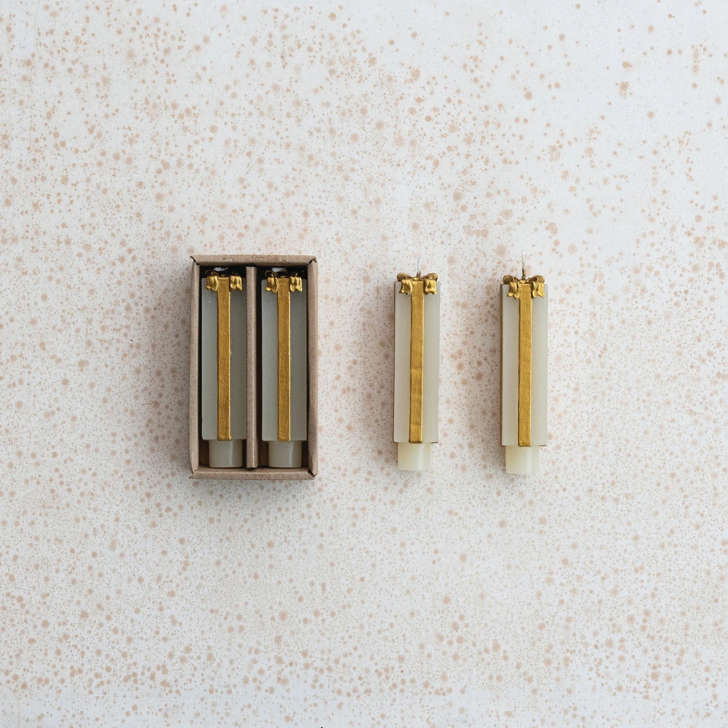Present Taper Candles Set of 2