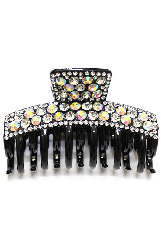 Black AB Rhinestone Hair Clip