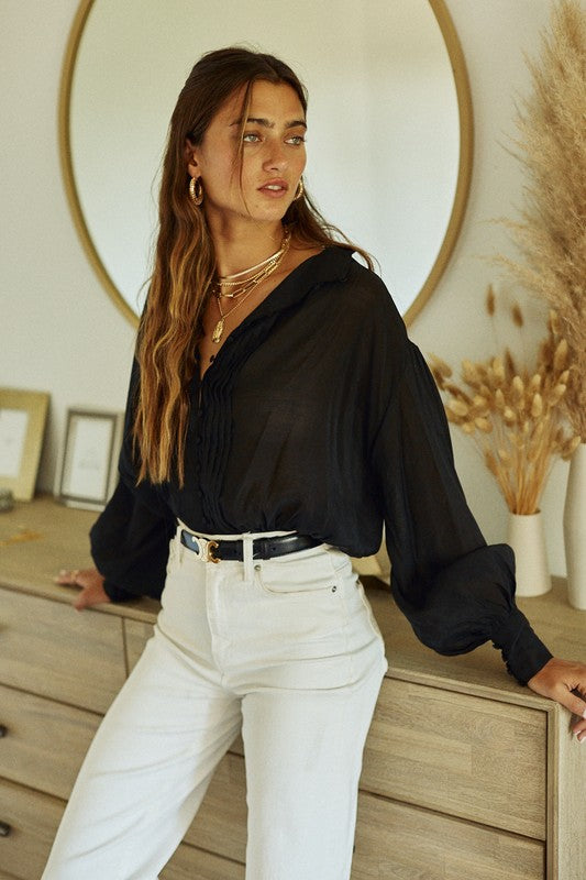 Sheer Long Sleeve Top