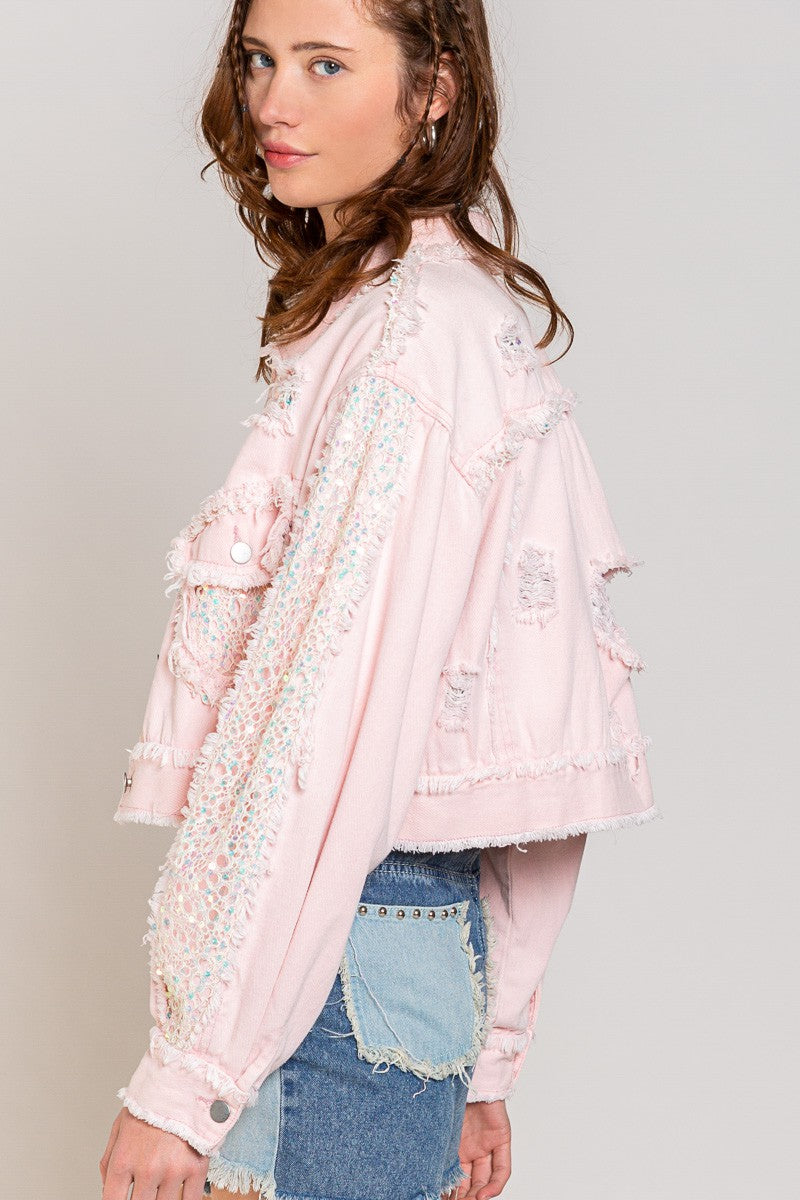 Light Pink Sequin Jacket