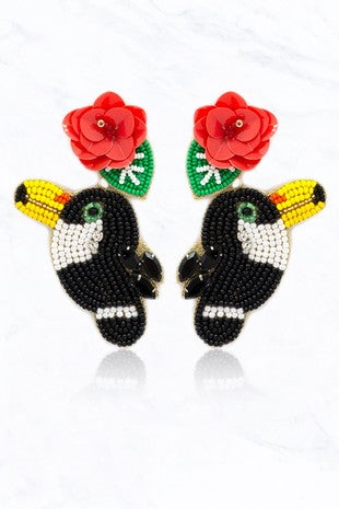 Toucan Beaded Earrings