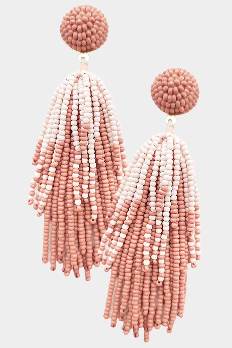 Multi-Color Tassel Beaded Earrings