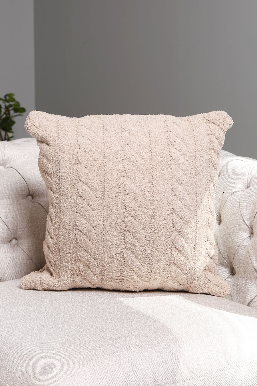 Cozy Knit Throw Pillow