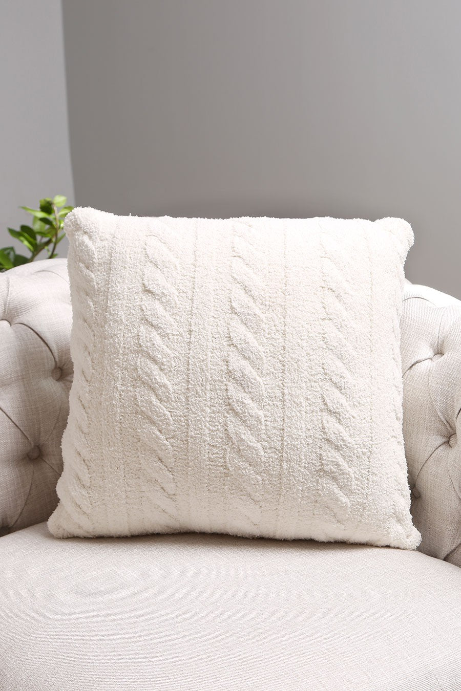 Cozy Knit Throw Pillow