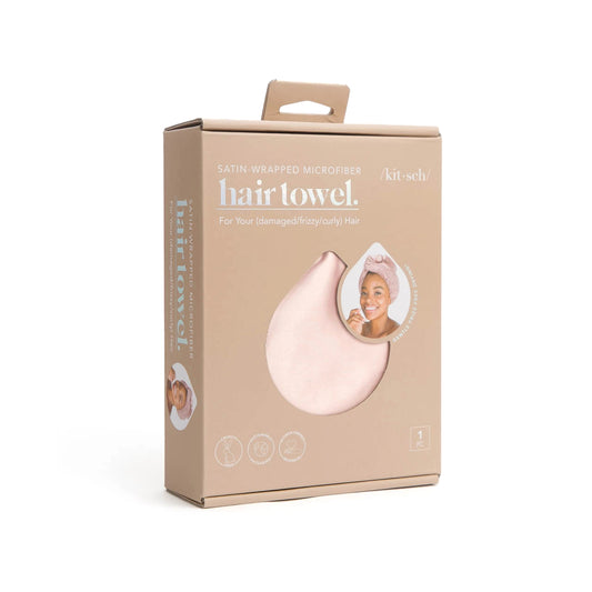 Satin-Wrapped Hair Towel