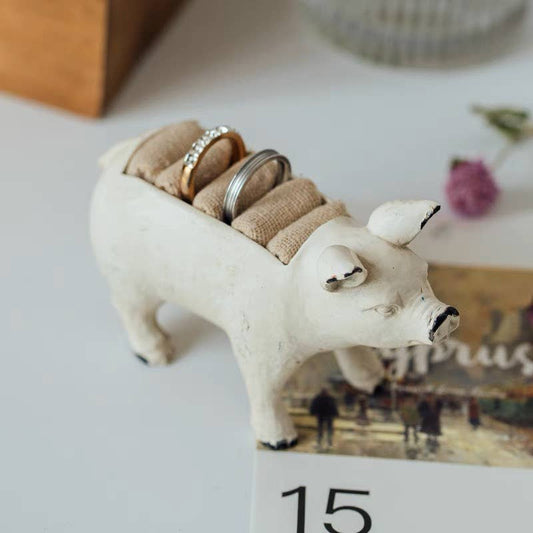 Resin Pig Ring Holder