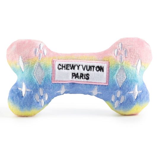 Pink Ombre Chewy Vuiton Bone Dog Toy