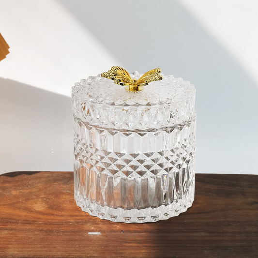 Butterfly Glass Storage Jar