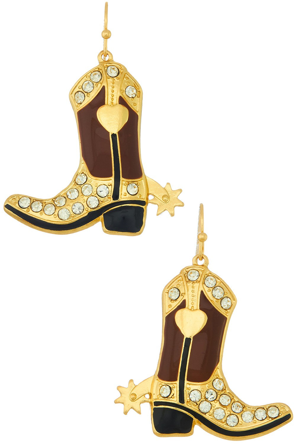 Rhinestone Boot Earrings