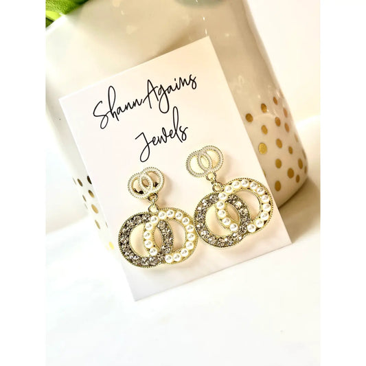 Pearl & Diamond Earrings