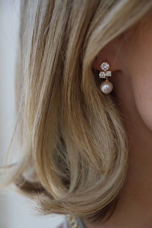 "Diamonds & Pearls" Studs