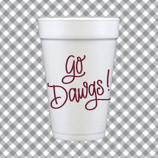 "Go Dawgs!" Foam Cups