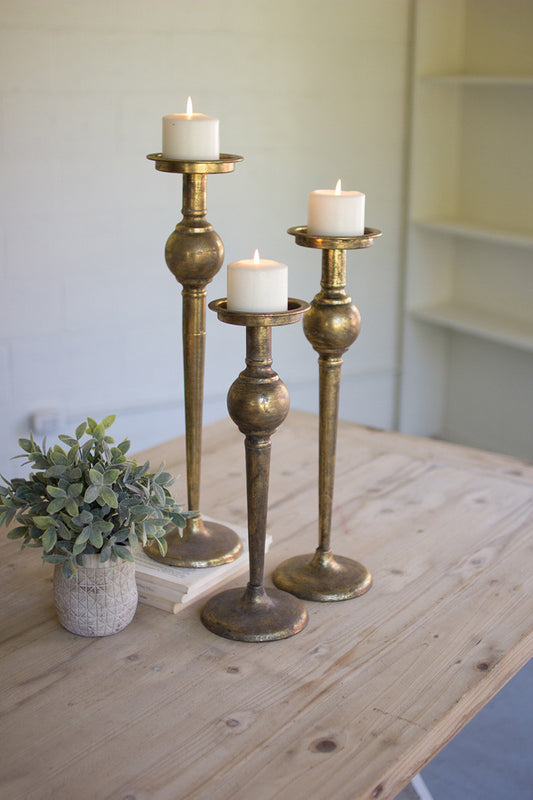 Antique Brass Candle Stand