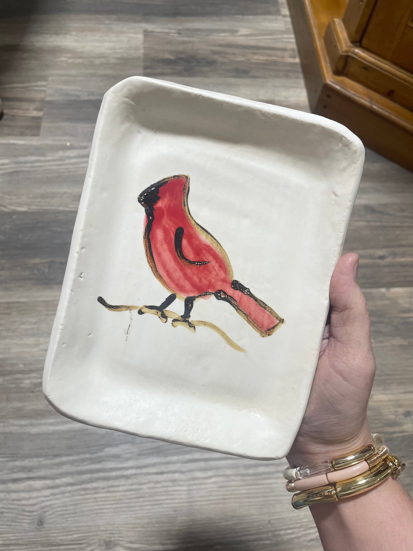 Small Rectangle Cardinal Plate