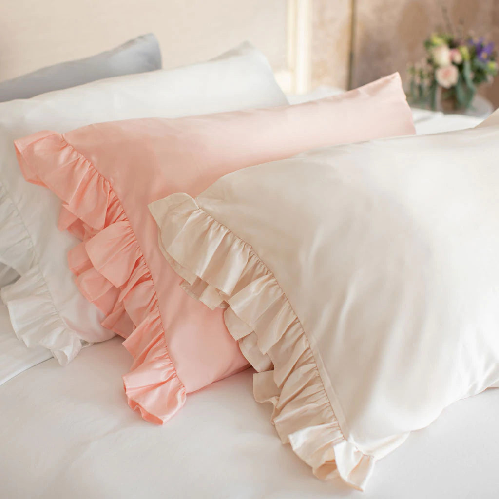 Standard Silky Ruffle Pillowcase