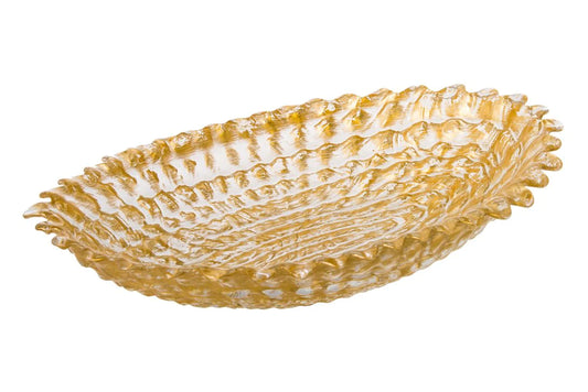 Large Oval Beveled Bowl