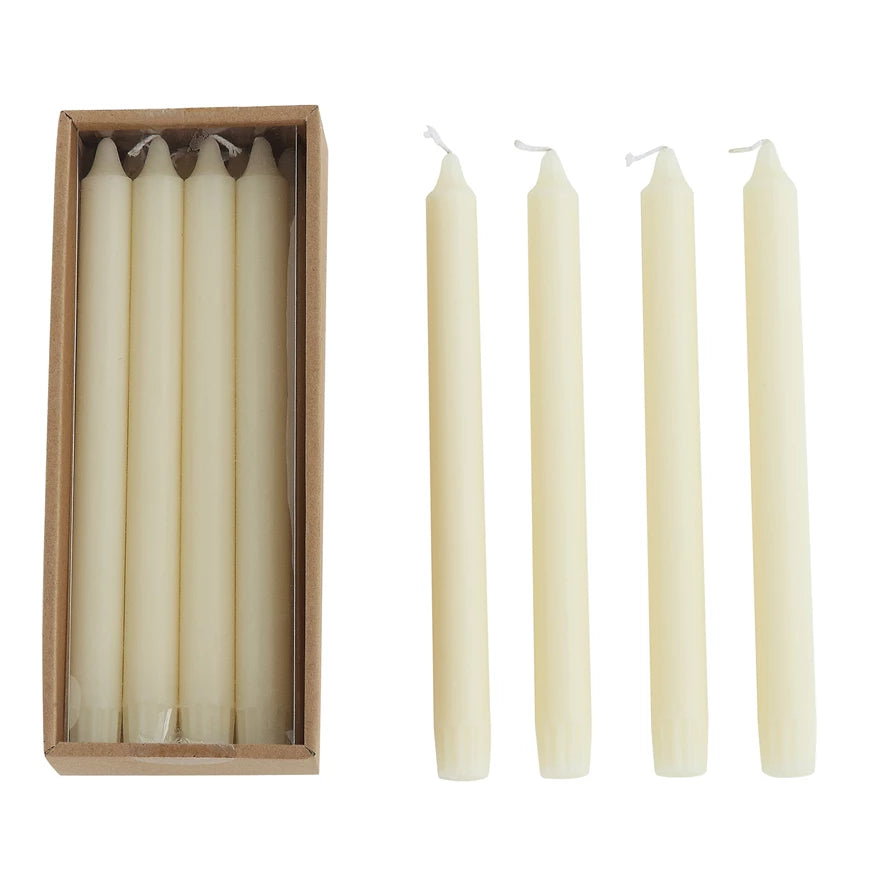 Set of 12 Unscented Taper Candles