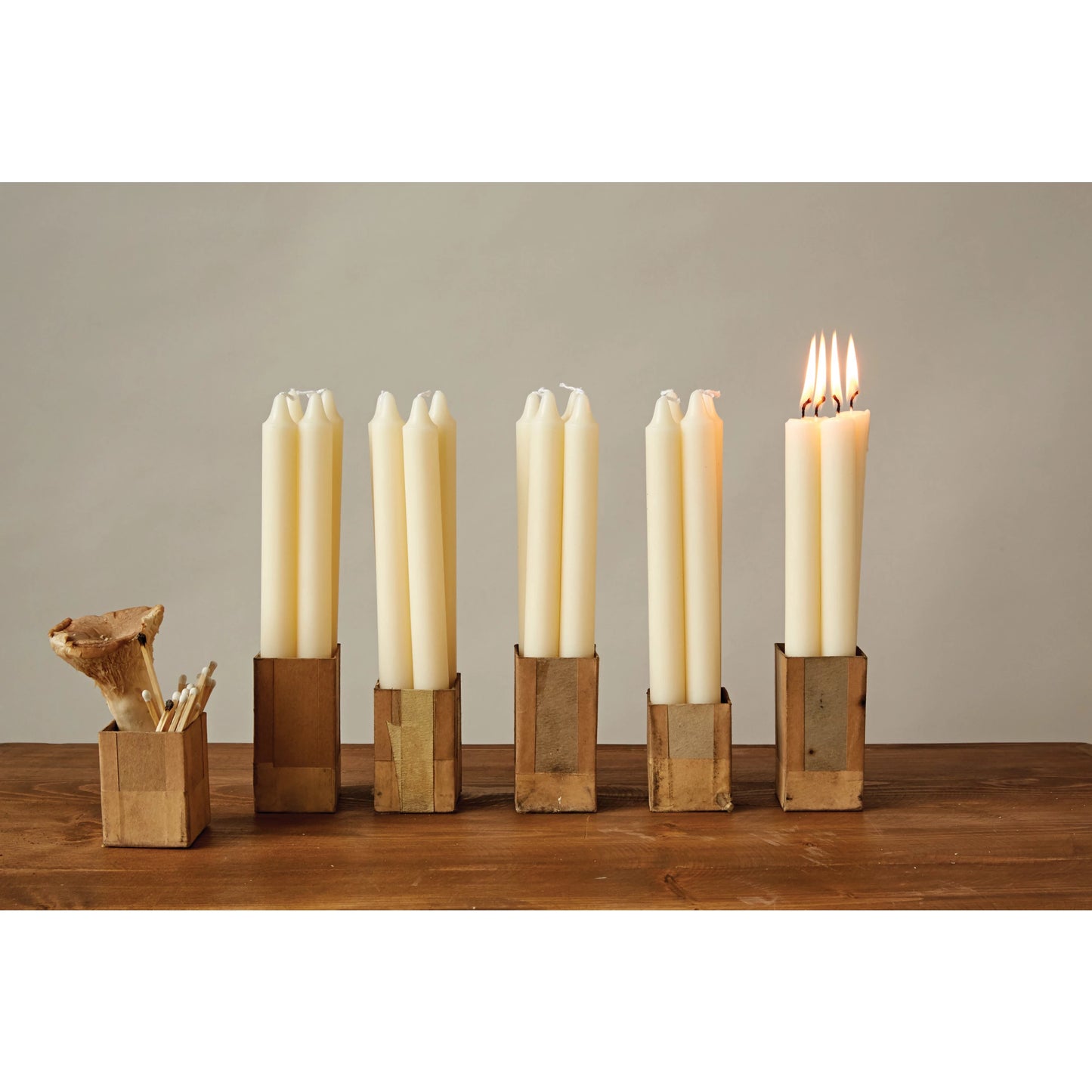 Set of 12 Unscented Taper Candles