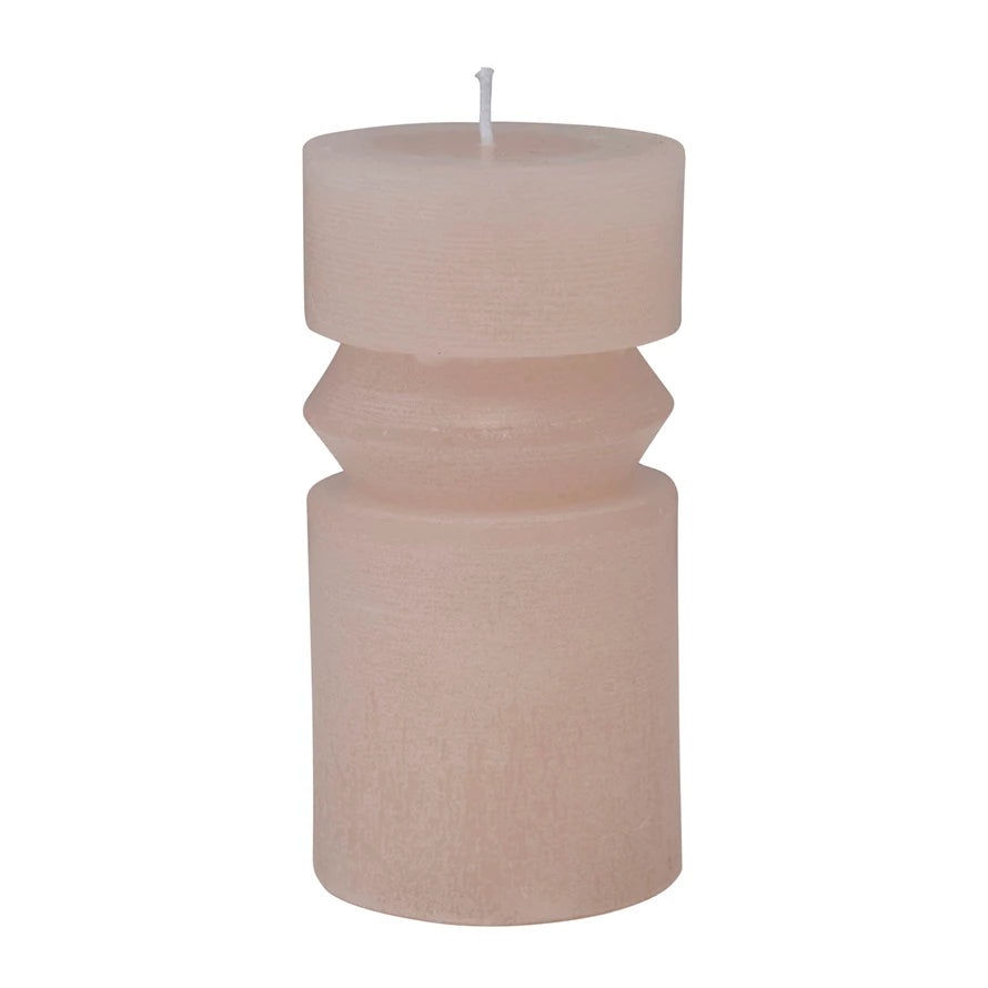 Blush Unscented Totem Pillar Candle